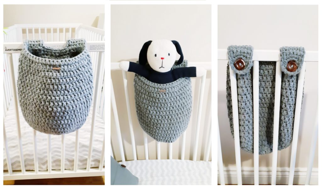 crochet crib pouch