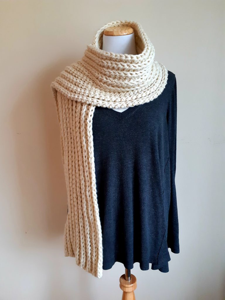 oversized crochet scarf