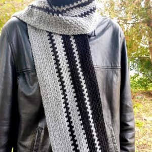crochet men's scarf