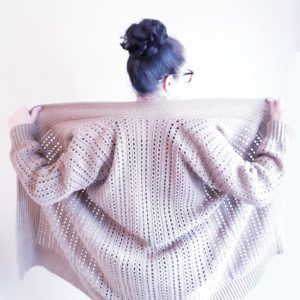oversized crochet cardi
