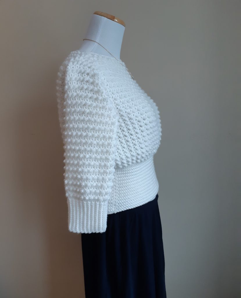 retro crochet sweater side