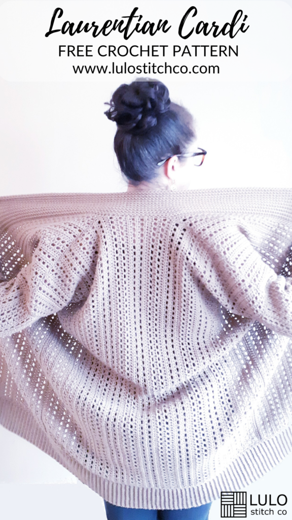 oversized crochet cardi pinterest image