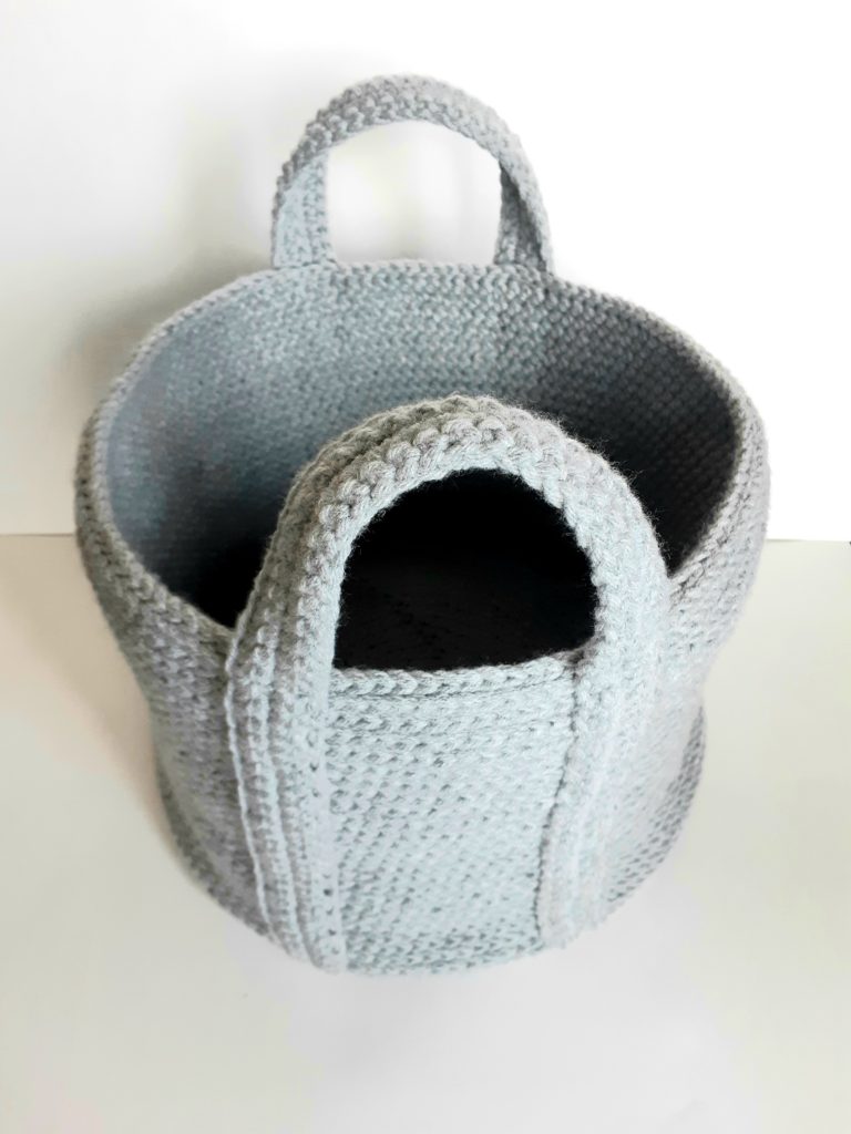 large crochet tote basket