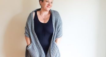 “SABRINA” CROCHET POCKET WRAP – Free Pattern