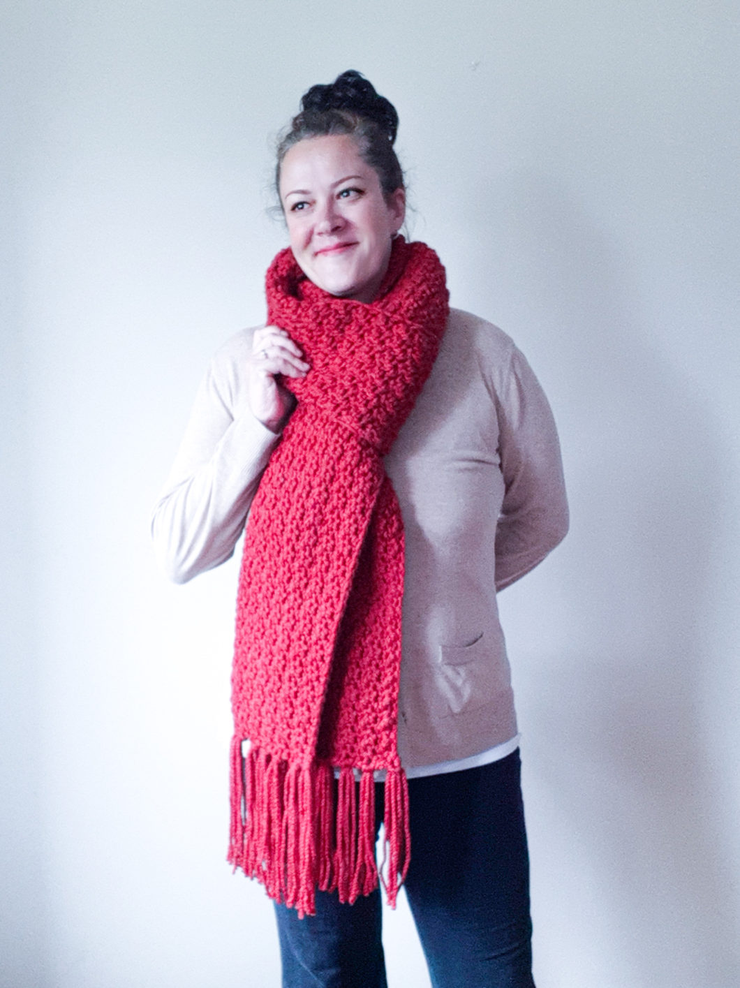 "JESSEN" CHUNKY SUPER SCARF - Free Crochet Pattern ⋆ lulostitchco.com