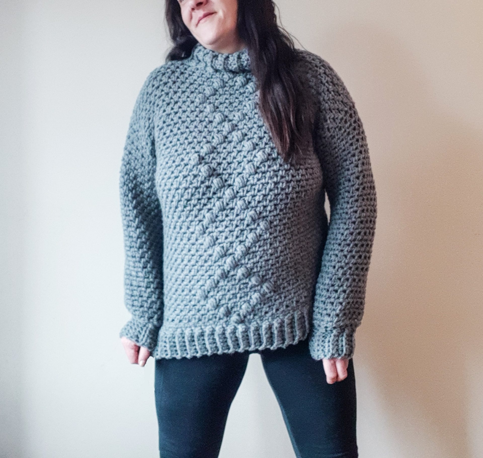 CHUNKY CROCHET SWEATER Free Pattern ⋆