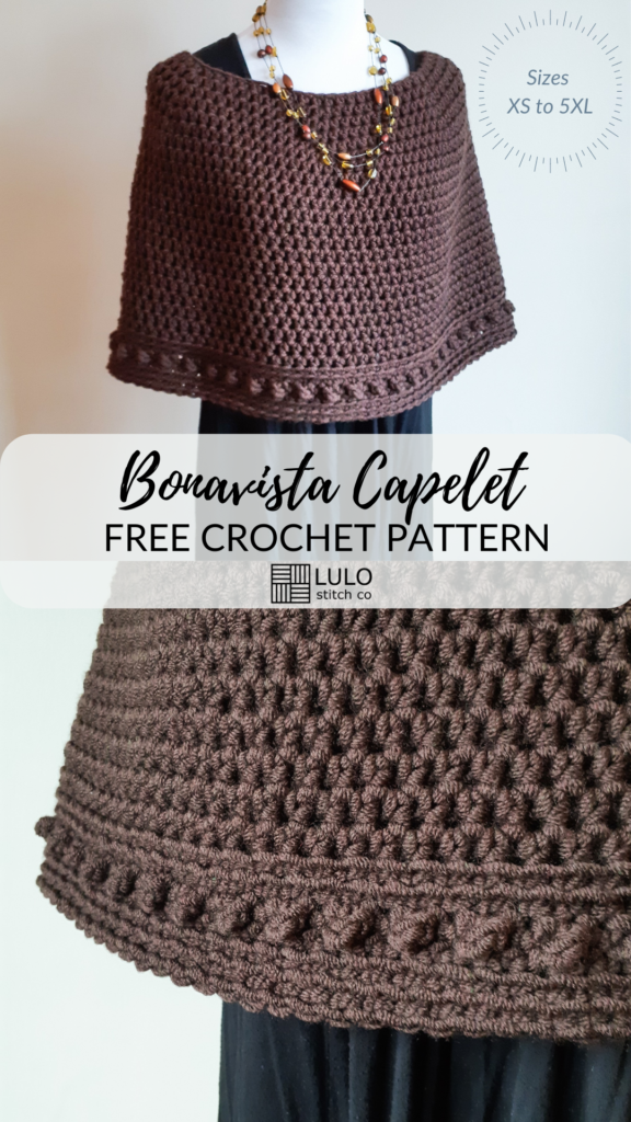 chunky crochet capelet poncho