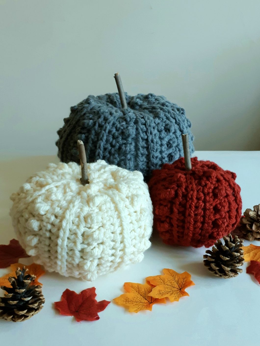 chunky crochet pumpkin
