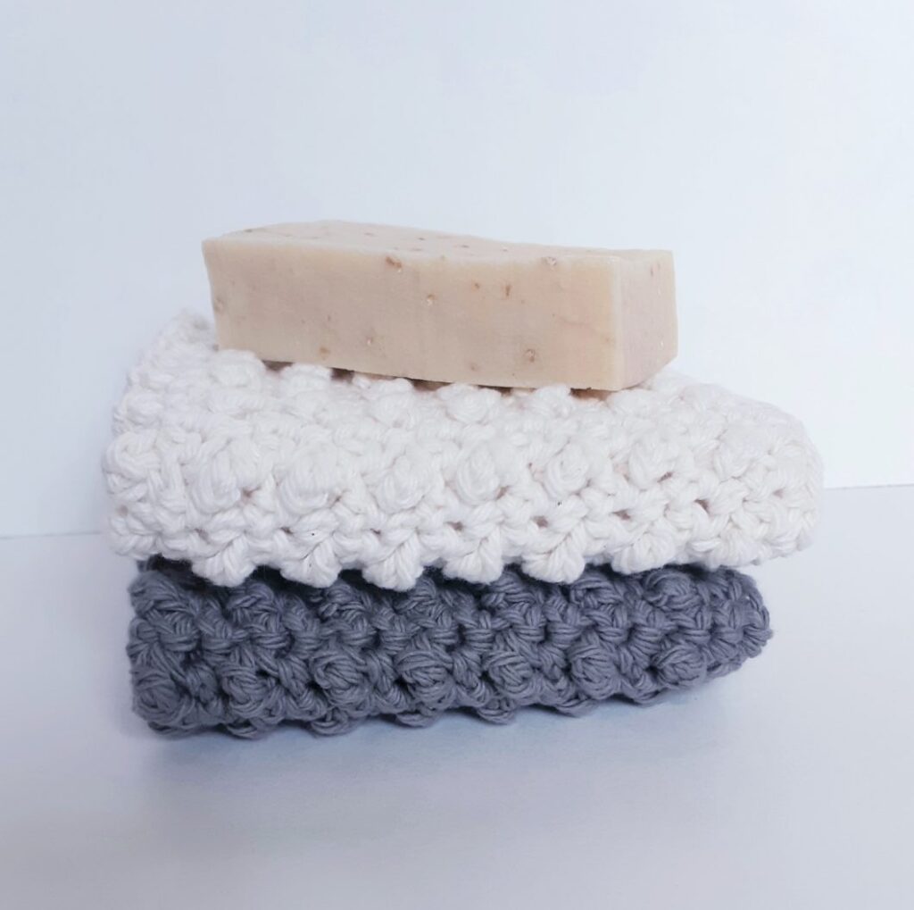 crochet spa wash cloth