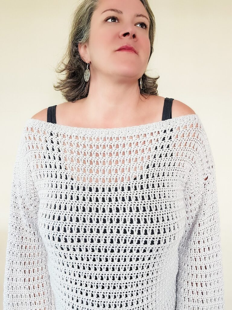 off the shoulder crochet sweater pattern
