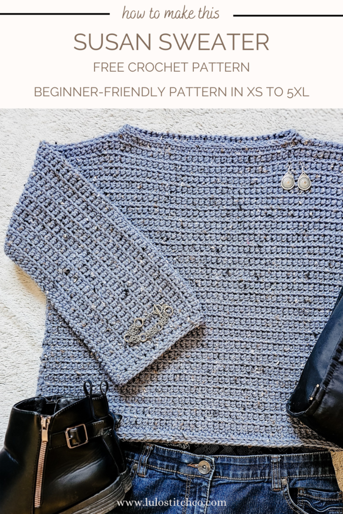 Pinterest pin for beginner-friendly crochet top