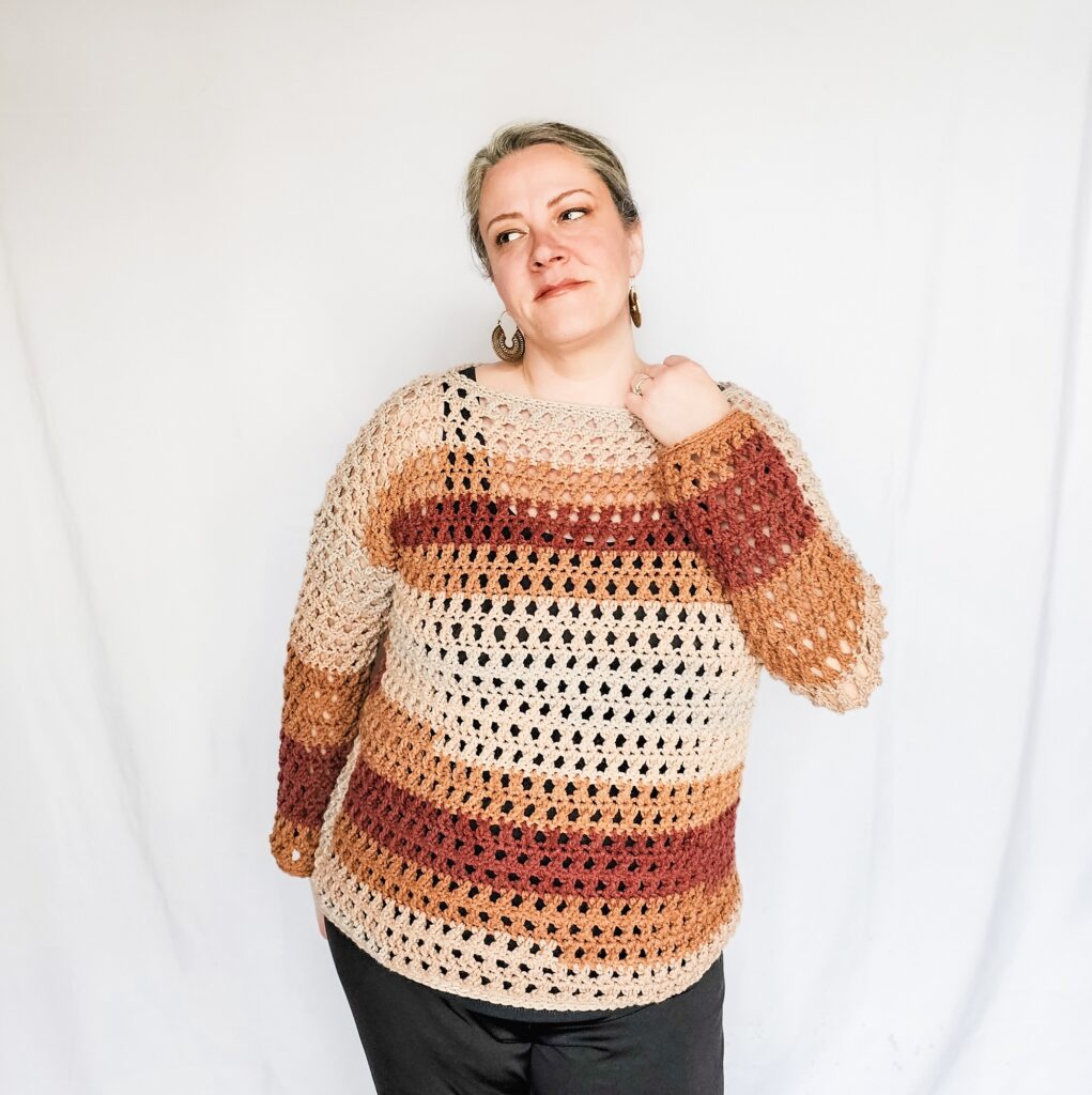 beginner-friendly crochet sweater